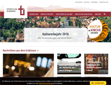 Tablet Screenshot of erzbistum-bamberg.de